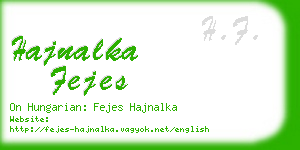 hajnalka fejes business card